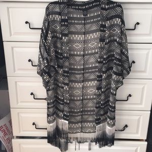 Black and White Kimono